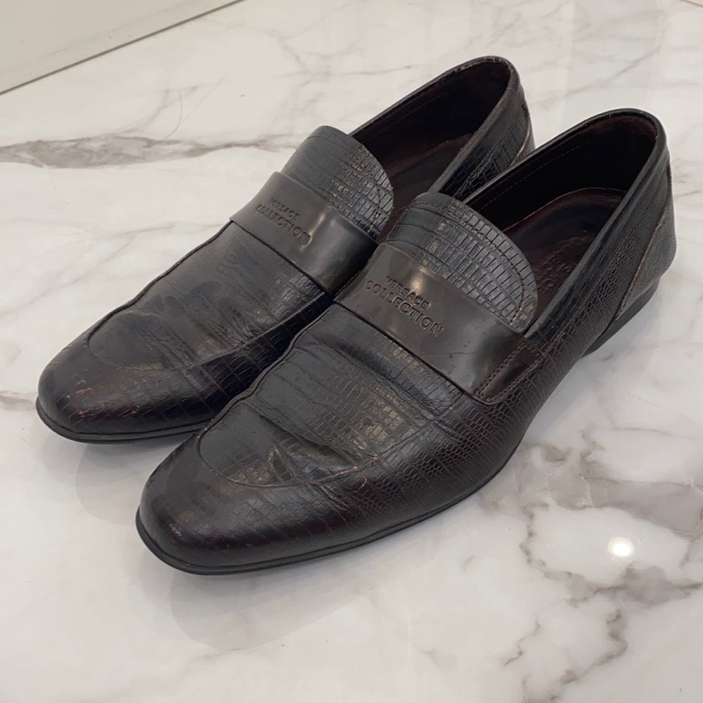 Used Versace collection loafers